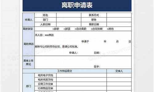 员工离职申请单_员工离职申请单表格